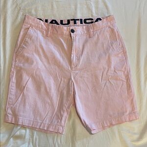 Nautica Men's Light Pink Flat Front Shorts